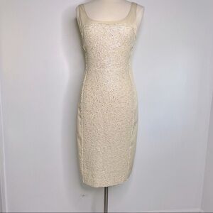Burning Torch "Bianca" sheath dress cream size small